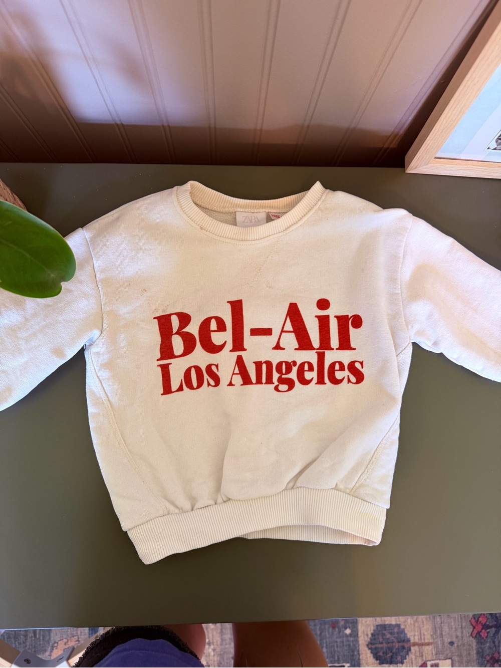 Zara Bel-Air Los Angeles Cream Sweatshirt